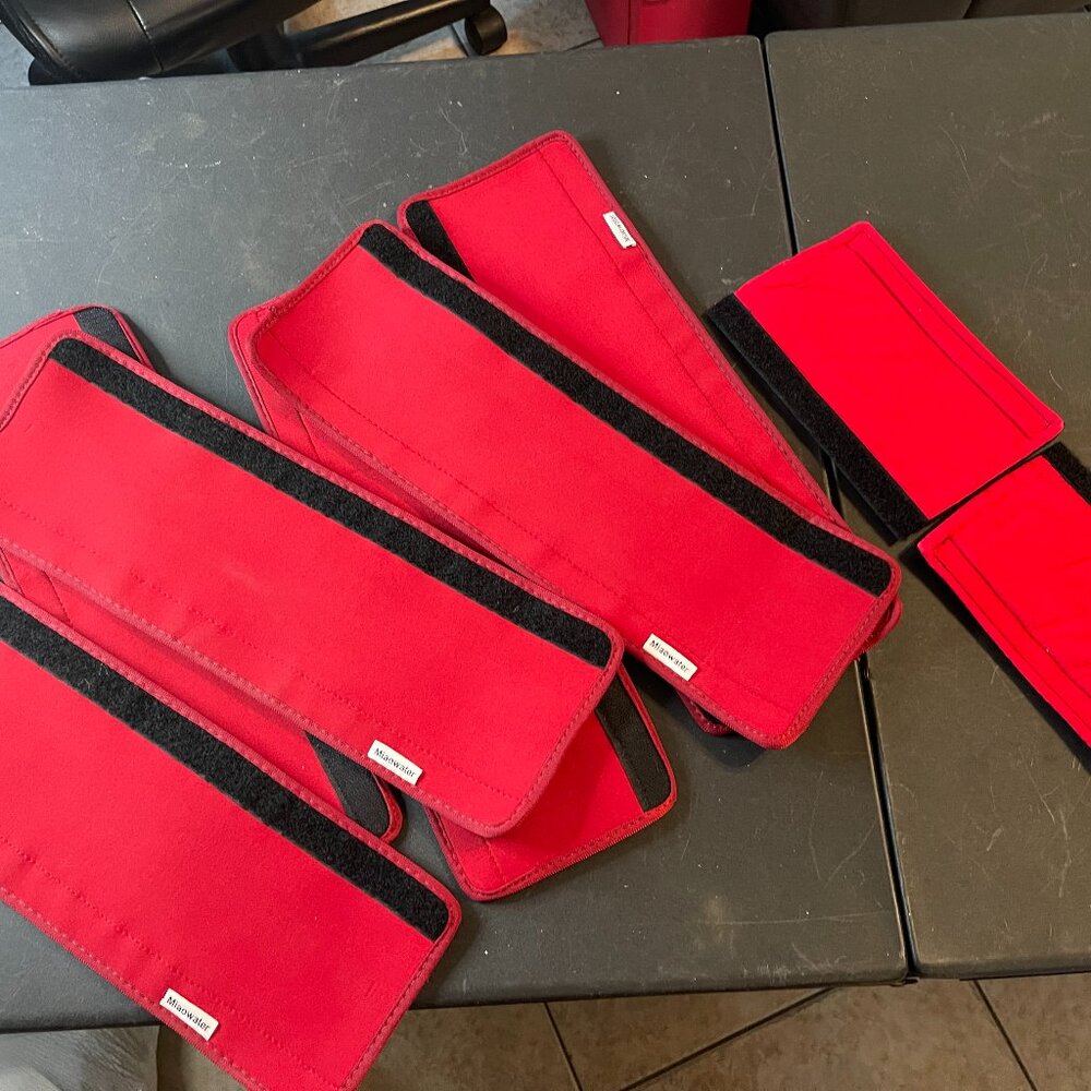 Miaowater 6 PCS Refrigerator/Appliance Door Handle Covers 15.74*5.5", Red (135)
